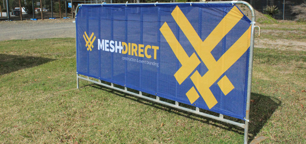 Crowd Control Barrier Cover by Mesh Direct