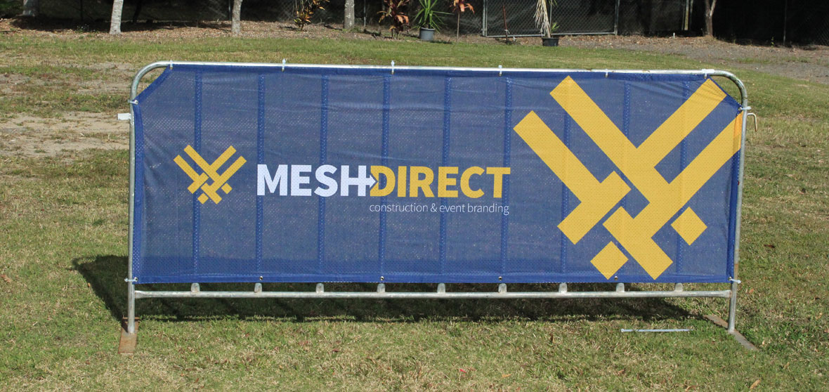 Crowd Control Barrier Cover by Mesh Direct