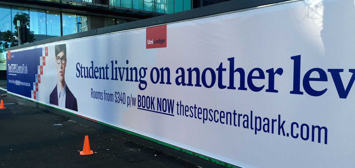 Vinyl Banners on Hoarding for Frasers Property by Mesh Direct