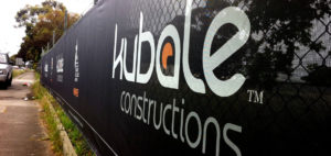 Banner Mesh on Temporary Fencing for Kubale Constructions by Mesh Direct