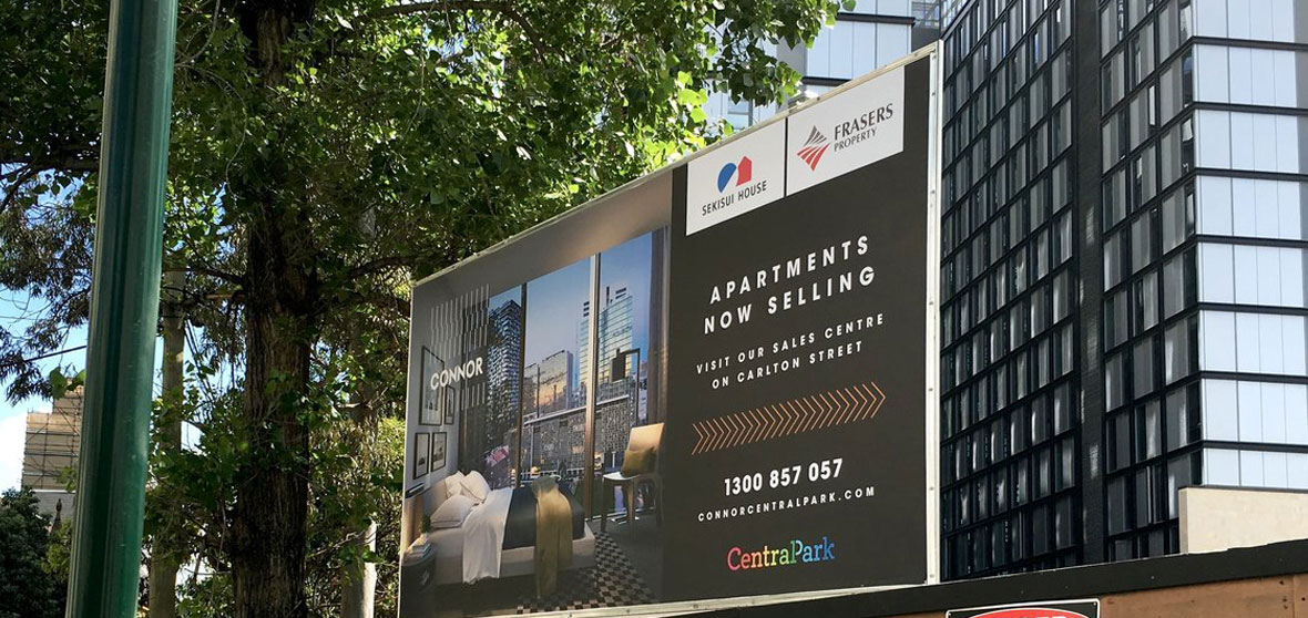 Vinyl Banner Billboard for Frasers Property by Mesh Direct