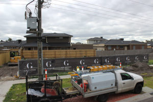 Banner Mesh Granted - building site signs