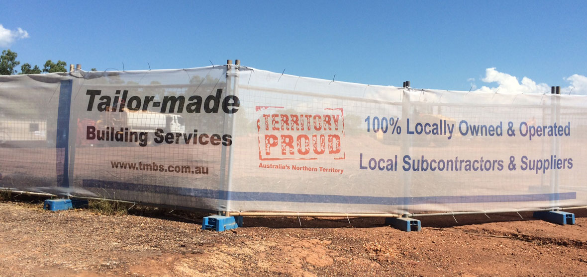 Printed Shade Cloth for Tailor-made Building Services by Mesh Direct