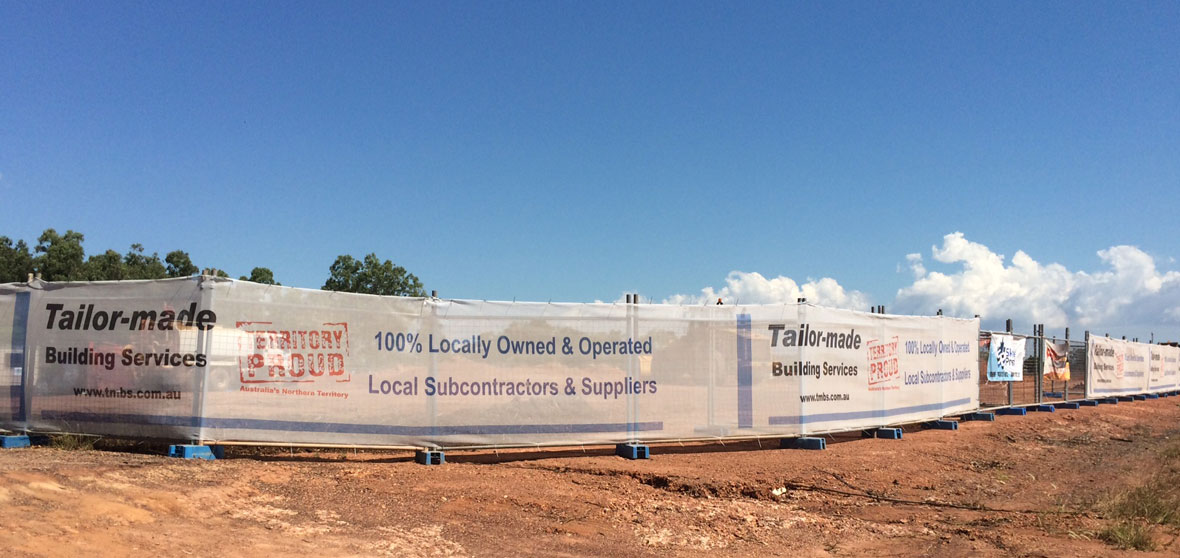 Printed Shade Cloth for Tailor-made Building Services by Mesh Direct