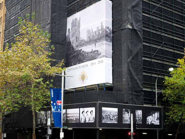 Martin Place Anzac Day Installation by Mesh Direct