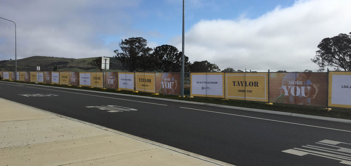 Banner Mesh Fence Panels for LDA ACT by Mesh Direct