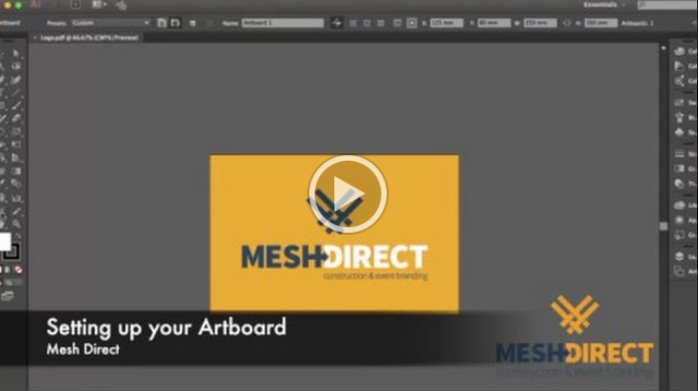 Setting Up Your Artboard Video Thumbnail Banner Artwork by Mesh Direct