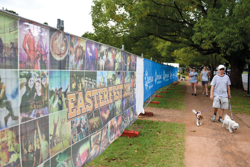 Printed Shade Cloth for Easterfest by Mesh Direct