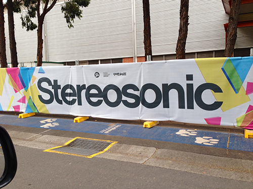 Printed Shade Cloth for Stereosonic by Mesh Direct