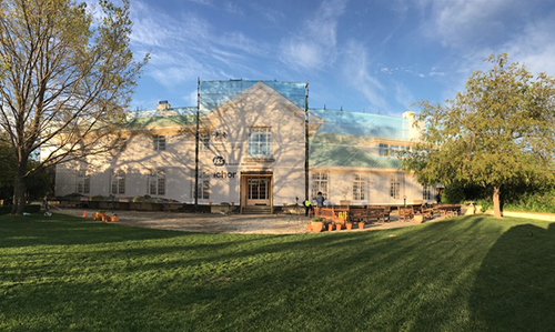 Building Wrap for British Ambassadors Residence in Canberra by Mesh Direct